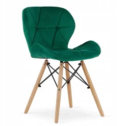 Ensemble de 4 tables rondes Valora KOVA 80 en MDF blanc avec pieds en hêtre.