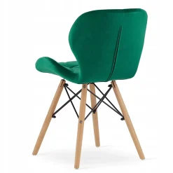 Ensemble de 4 tables rondes Valora KOVA 80 en MDF blanc avec pieds en hêtre.