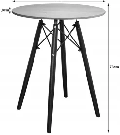 Ensemble de 2 tables Valora KOVA 60 en frêne, rondes et modernes, pour salle à manger.