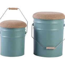 Ensemble de 2 tabourets Buckets - 31 x 39 Type: Pouf & tabouret bas