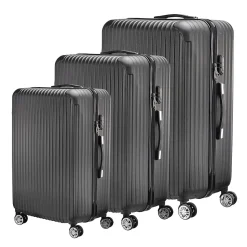 Ensemble De 3 Valises à 4 Roues Avec Serrure à Combinaison, Valise Rigide En Abs, Valise Trolley