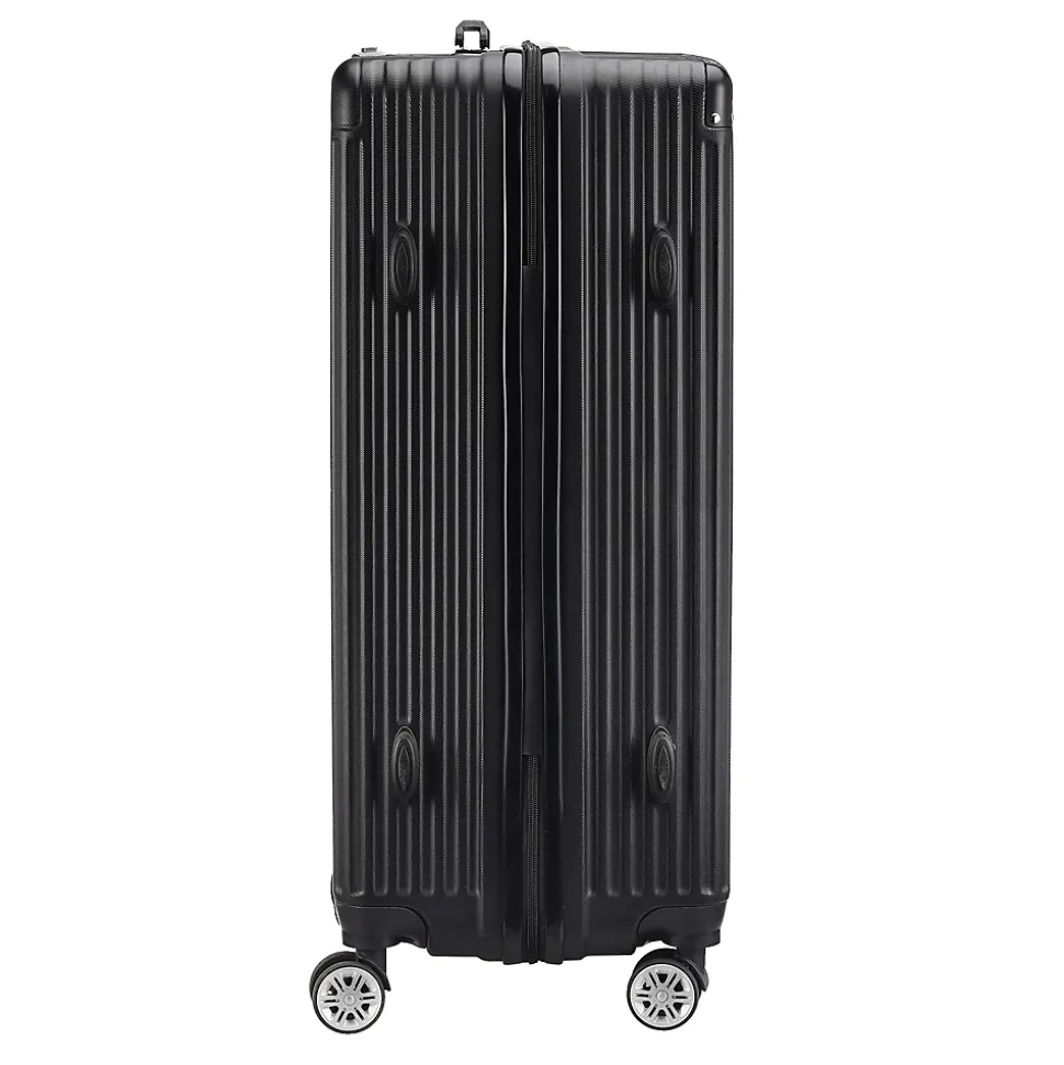 Ensemble De 3 Valises De Voyage Légères Et Rigides, Avec Poignée Télescopique Et Cadenas, Noir