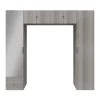 Ensemble de colonnes et caissons suspendus effet chêne grisé avec miroir GoodHome Atomia H. 225 x L. 250 x P. 47 cm