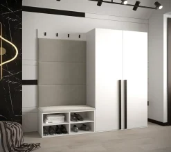 Ensemble de garde-robe Miro 5 184x184x42 (Blanc + Manila 02)