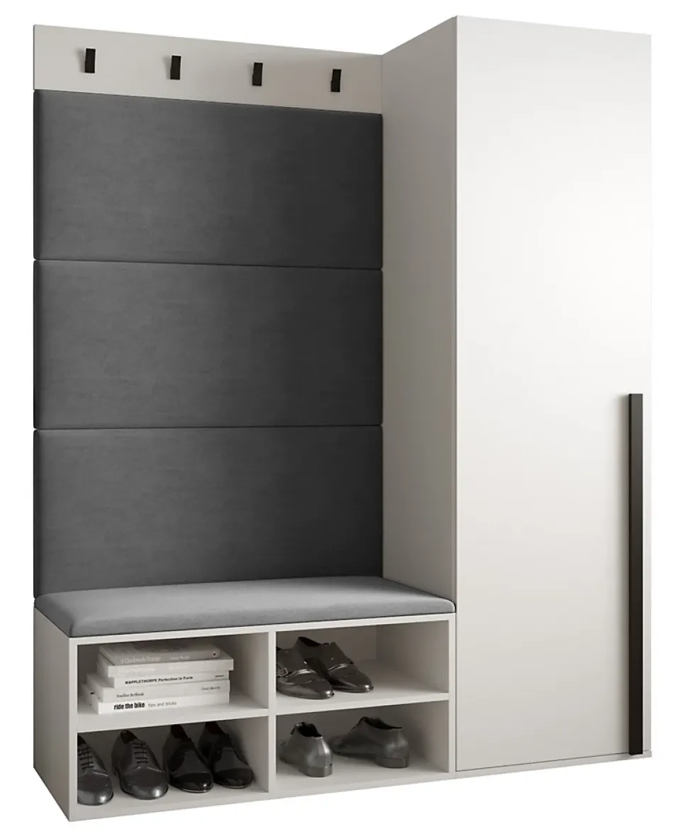 Ensemble de garde-robe Miro 6 184x134x42 (Blanc + Manila 16)