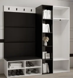 Ensemble de garde-robe Miro 1 184x164x42 (Blanc + Manila 16)