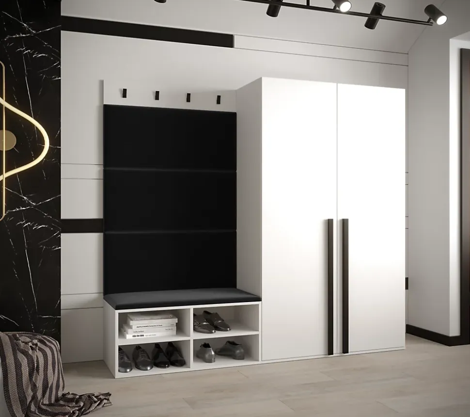 Ensemble de garde-robe Miro 5 184x184x42 (Blanc + Manila 18)