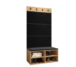 Ensemble de garde-robe Miro 2 184x84x42 (Chêne artisanal + Manila 18)
