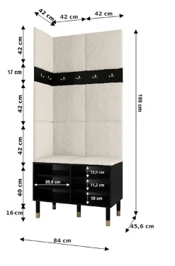 Ensemble de garde-robe Palermo 11 200x84x46 (Cachemire + Poso 60)