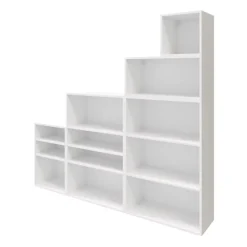 Ensemble de meubles de rangement sous pente et/ou comble blancs et anthracite brillant GoodHome Atomia H. 187,5 x L. 187,5 x P. 35 cm
