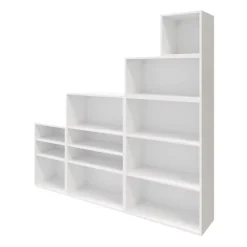 Ensemble de meubles de rangement sous pente et/ou comble blancs brillants GoodHome Atomia H. 187,5 x L. 187,5 x P. 35 cm