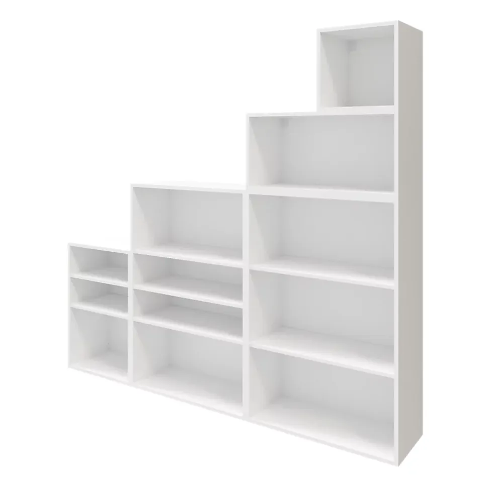 Ensemble de meubles de rangement sous pente et/ou comble blancs brillants GoodHome Atomia H. 187,5 x L. 187,5 x P. 35 cm