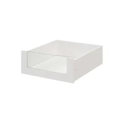 Ensemble de meubles de rangement portes battantes miroir et tiroirs sous pente et/ou comble blancs GoodHome Atomia H. 225 x L. 275 x P. 60 cm