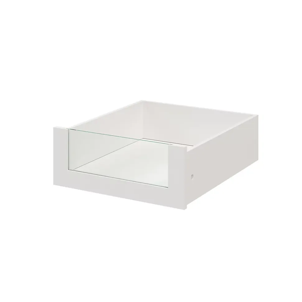 Ensemble de meubles de rangement portes battantes miroir et tiroirs sous pente et/ou comble blancs GoodHome Atomia H. 225 x L. 275 x P. 60 cm
