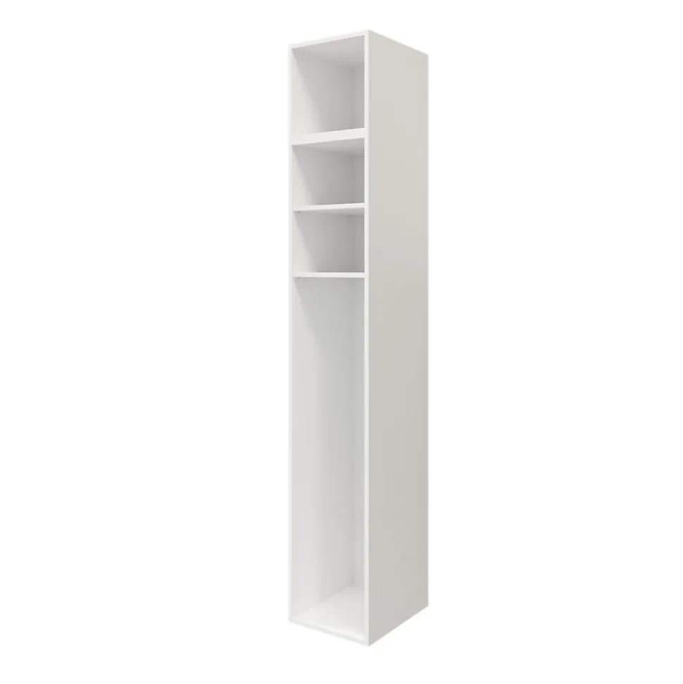 Ensemble de meubles de rangement portes battantes miroir et tiroirs sous pente et/ou comble blancs GoodHome Atomia H. 225 x L. 275 x P. 60 cm