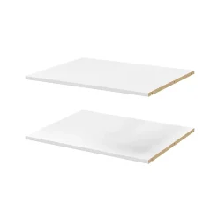 Ensemble de meubles de rangement portes battantes miroir et tiroirs sous pente et/ou comble blancs GoodHome Atomia H. 225 x L. 275 x P. 60 cm