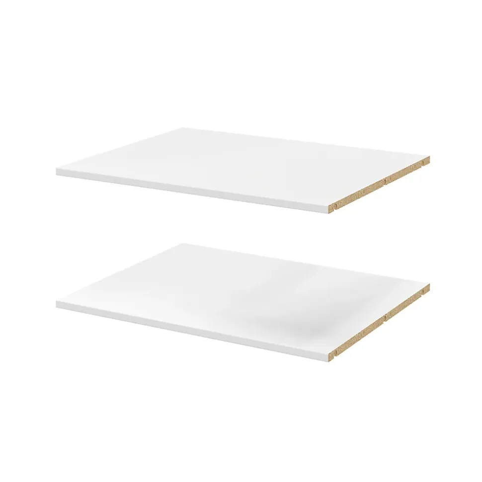 Ensemble de meubles de rangement portes battantes miroir et tiroirs sous pente et/ou comble blancs GoodHome Atomia H. 225 x L. 275 x P. 60 cm