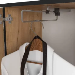 Ensemble de meubles d'entrée ENTRO Chêne Craft avec armoire et miroir 95 cm 3 portes 1 tiroir 7 étagères 95x35x183 cm