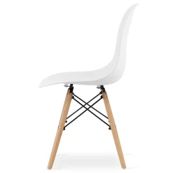 Ensemble de salle à manger Valora Table blanche YURO 120x80 + 4 chaises blanches OSAKA