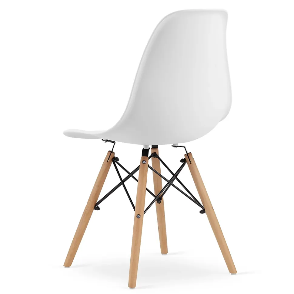 Ensemble de salle à manger Valora Table ROVA 120x60 en chêne + 4 chaises OSAKA noires
