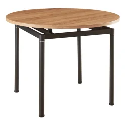 Ensemble de salle à manger Hemnes pour 4 personnes effet chêne / beige en.casa