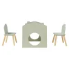 Ensemble de table de dessin et 2 chaises pour enfants Romso vert menthe en.casa