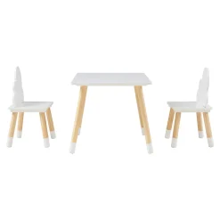 Ensemble de table et 2 chaises pour enfants Hovle blanc en.casa