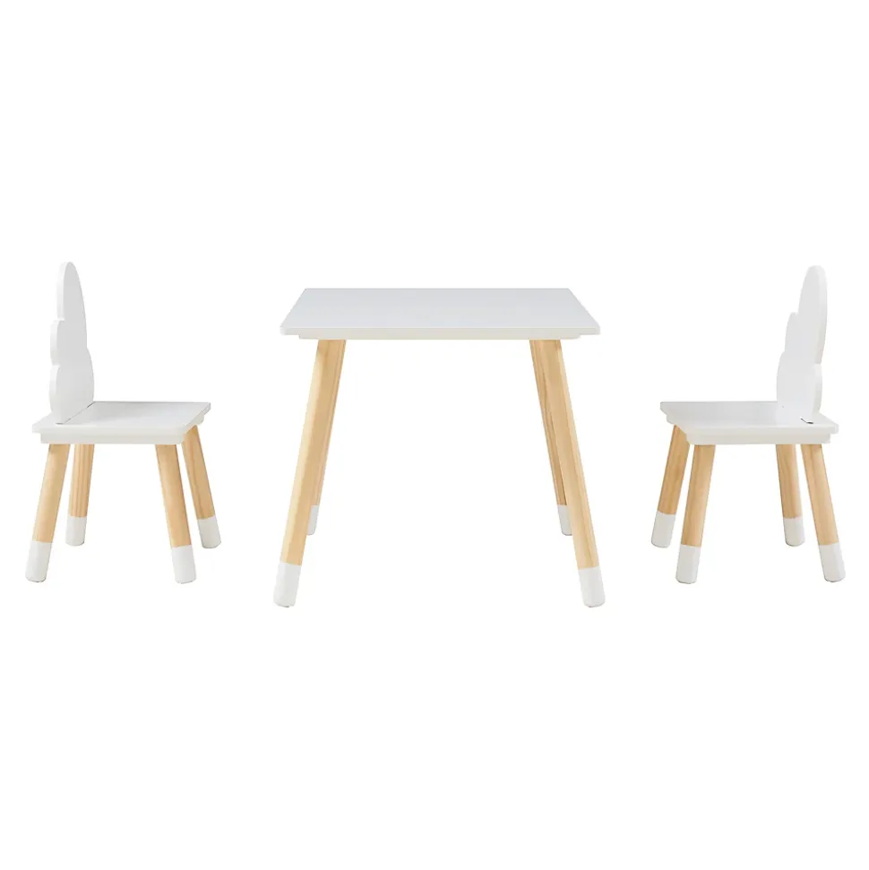 Ensemble de table et 2 chaises pour enfants Hovle blanc en.casa