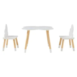 Ensemble de table et 2 chaises pour enfants Epim blanc en.casa