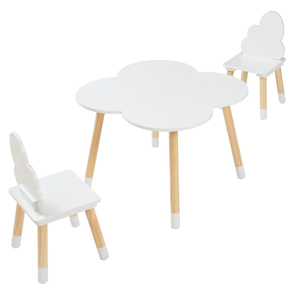 Ensemble de table et 2 chaises pour enfants Epim blanc en.casa