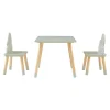 Ensemble de table et 2 chaises pour enfants Hovle vert menthe en.casa