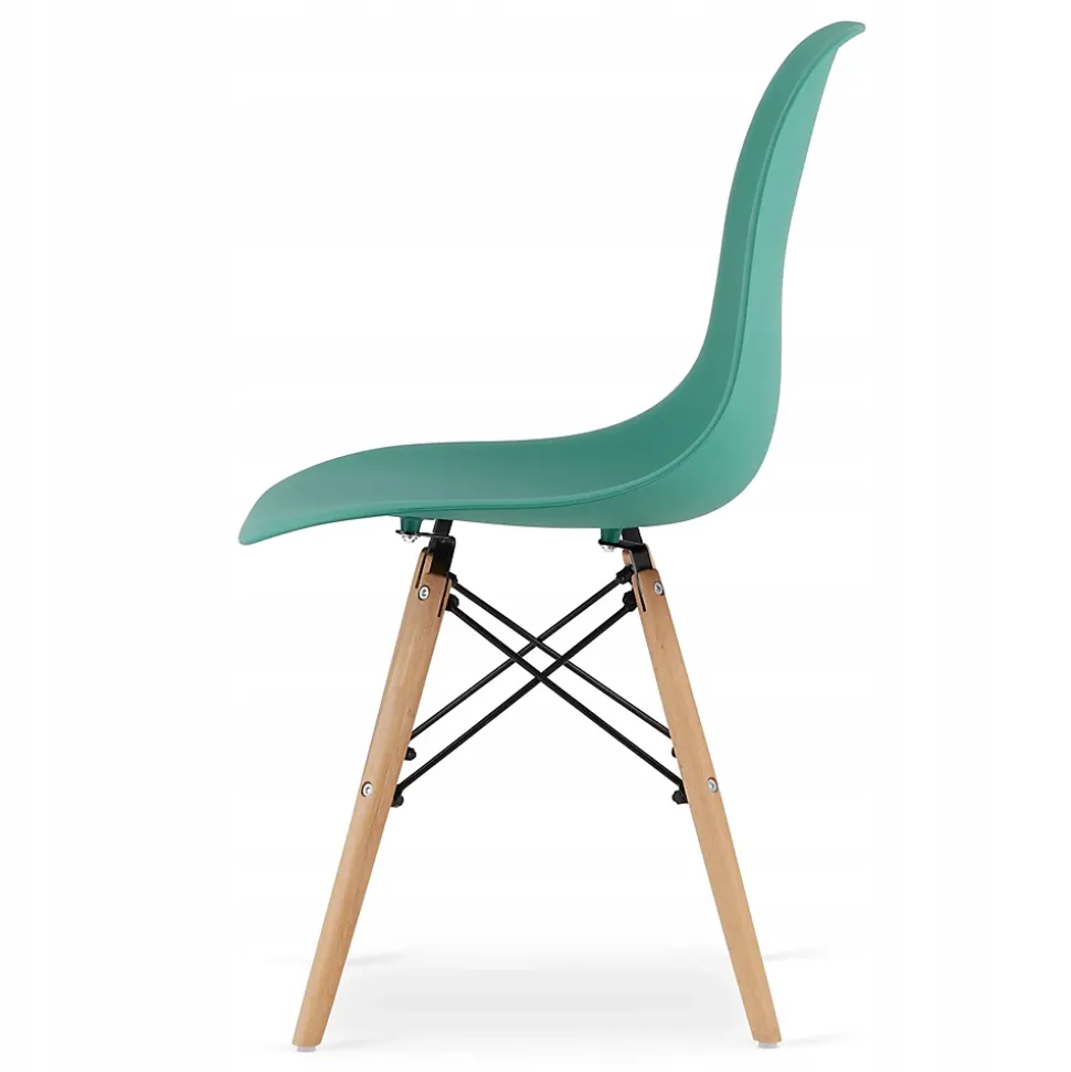 Ensemble de table rectangulaire Valora YURO blanc et vert pour salle à manger x4