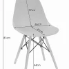 Ensemble de table rectangulaire Valora YURO blanc et noir pour salle à manger x6