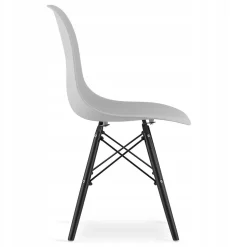 Ensemble de table ronde moderne noire Valora KOVA 80 (x4)