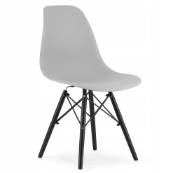 Ensemble de table ronde moderne noire Valora KOVA 80 (x4)