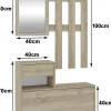 Ensemble d'entrée AKORD avec l'armoire à chaussures Chêne Sonoma 90 cm 1 tiroir façade Chêne Sonoma 2 étagères 90x25x170cm