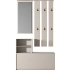 Ensemble d'entrée avec miroir 85 cm YESFIR cachemire