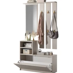 Ensemble d'entrée avec miroir 85 cm YESFIR cachemire