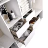 Ensemble dressing avec 4 tiroirs et fond d'arrière réversible coloris chêne naturel, blanc