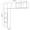 Ensemble en L colonne et caissons suspendus blancs GoodHome Atomia H. 187,5 x L. 187,5 x P. 37 cm