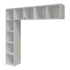 Ensemble en L colonne et caissons suspendus blancs GoodHome Atomia H. 187,5 x L. 187,5 x P. 37 cm