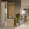 Ensemble entree avec miroir 100 cm chene artisan Duvio