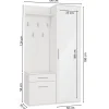 Ensemble entree avec miroir 100 cm blanc Duvio