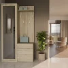Ensemble entree avec miroir 100 cm chene sonoma Duvio