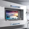 Ensemble meuble TV CONCEPT 63-63-HG-W-2-1B blanc brillant 273 x 35 x 184-200 cm