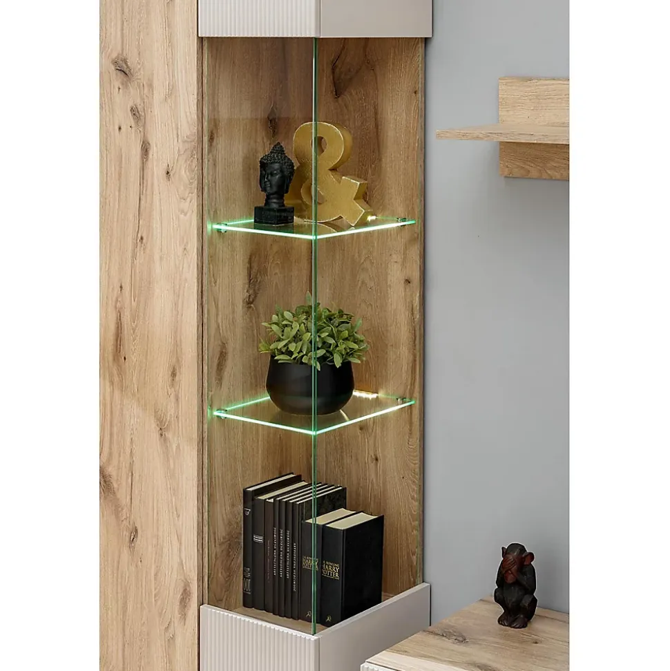 Ensemble Meuble TV Rainuré "Catalina" 320cm Naturel