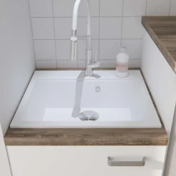 Ensemble meubles buanderie - Emplacements lave-linge et sèche-linge surélevés - B10