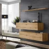 Ensemble meubles de salon SWITCH SBII design, coloris chene Wotan.