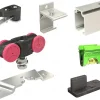 Ensemble rail 1,95 m et accessoires pour porte 21 / 60 kg - MANTION - SAF10-80-195-2