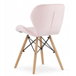 Ensemble repas Valora Table ronde blanche KOVA 60 cm + 2 chaises roses WAKO